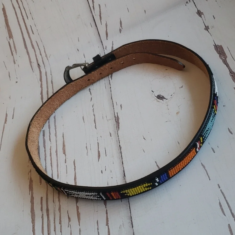 Justine 32 beaded multicolor woman belt